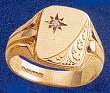 N3077 Gents Diamond Set Signet Ring